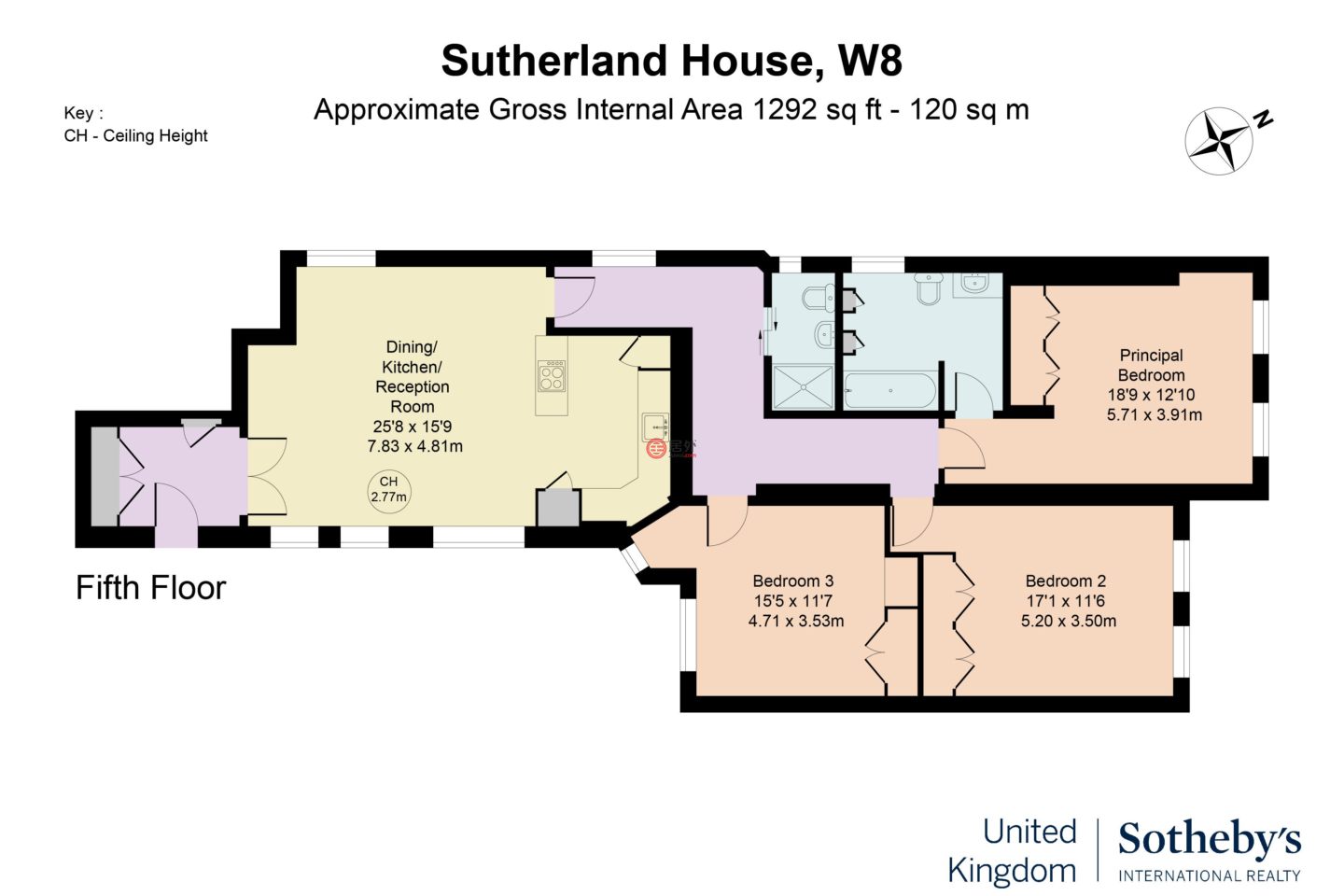 英国英格兰伦敦的公寓，Sutherland House，编号78291712